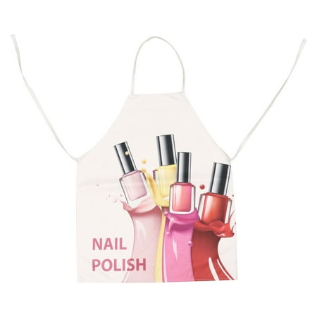 

Nail Polish Printing Apron Restaurant Cooking Baking Dress Cotton and Linen Painting Working Apron for Home Kitchen