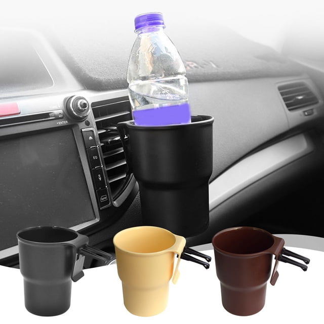 Portavasos Multifunción para Coche, Portabotellas, Organizador de Cubos de Basura, Instalación Multidireccional, Práctico Reposabrazos, Almacenamiento Lateral En La Puerta, Negro, Beige y Marrón, 12
