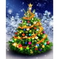 thumbnail image 2 of Cuadros Decorativos Kits de pintura de diamante 5D DIY Taladro redondo completo Árbol de Navidad Decoración de vacaciones Arte Ehuebsd embutido en tela, 2 of 8