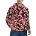 thumbnail image 2 of Fotbe Men's Hoodie with Trendy Floral Pattern - Kangaroo Pocket Pullover Hooded Sweatshirt, Perfect for Daily Wear, Travel, and Home-Medium, 2 of 7