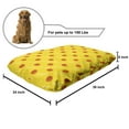 thumbnail image 2 of Basketball Pet Bed, Athletics League Theme Balls on Yellow Backdrop Goal Fun Game Match, Resistant Pad for Dogs and Cats Cushion with Removable Cover, 24" x 39", Yellow Orange White, by Ambesonne, 2 of 4