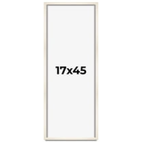 17x45 Frame White Wheat Solid Wood Picture Frame | Moulding Width 0.75 Inches | Interior Depth 0.5