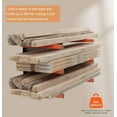 thumbnail image 2 of Wall Mounted Metal Lumber Storage Rack with 3 Levels - Heavy Duty Wood Organizer for Garage, Basement, and Outdoor Workspaces (2 Pack), 2 of 6