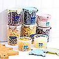 thumbnail image 2 of Cereal Dry Food Storage Container Airtight Leakproof Plastic Storage Bottle With Locking Lids Suitable For Cereal Flour Sugar Rice, 2 of 2