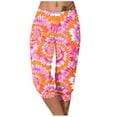 thumbnail image 2 of ersvoioy Womens Capri Pants Gradient Tie Dye High Waist Elastic Waistband Straight Leg Casual Sport Trousers with Pockets Watermelon Red XL, 2 of 7