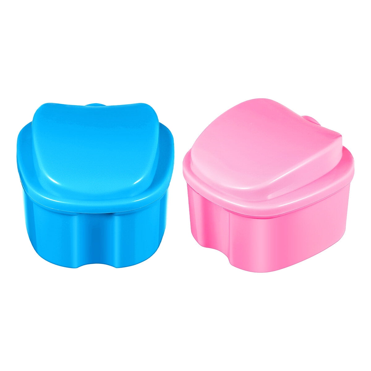 2pcs Portable Denture Case Travelsized Denture Container Household Denture Cup Denture Supply