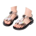 thumbnail image 3 of Tigivemen Jelly Sandals for Girls Toddler Summer Shoes Casual Water Beach Flat Sandals for Toddlers Black Size 10, 3 of 8