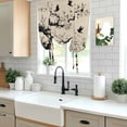 thumbnail image 5 of Chinese Balloon Curtains 63 Inch Length for Living Room/Bedroom, Black White Tree Flowers Traditional Ink Painting Rod Pocket Privacy Door Curtains Decorative Tie Up Shade for Window 52"x63", 5 of 8