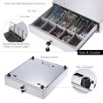 thumbnail image 3 of TFixolHeavy Duty Electronic Cash Drawer Box Case Storage 4 Bill 5 Coin Trays Support Push Manual Open Key-lock RJ11 for Epson Star POS Printer Money Register, 3 of 7