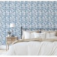 thumbnail image 3 of S4Sassy Peel & Stick Vinyl Wallpaper, Chic Floral Wallpaper Contact Paper Waterproof - Blue, 25"x60", Removable Wall Covering for Bedrooms & Living Areas, Renter Spaces, Cabinets, 3 of 8