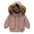 thumbnail image 4 of Winter Warm Outdoor Jackets Coats Boys Girls Fashion Solid Color Down Jackets Keep Thickening Warm Outdoor Coat Jumpsuit Set, 4 of 5