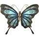 thumbnail image 1 of Arte de pared de mariposa de metal para exteriores, decoración de vallas de jardín, decoraciones colgantes de vidrio para patio o dormitorio, 1 of 5