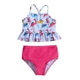 thumbnail image 3 of Curuila Children Girls Swimsuits Cartoon Print Straps Fashionable Two Piece Swimwear Suits Pink Size 4-5 Years, 3 of 8