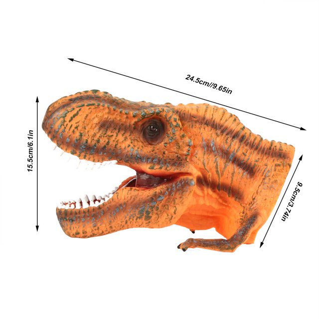Marioneta de mano de cabeza de dinosaurio Jadeshay