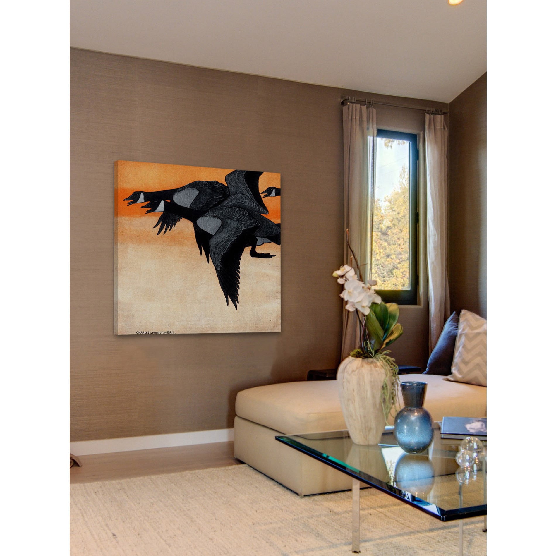 "Canadian Geese" Painting Print on Wrapped Canvas