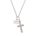 thumbnail image 2 of Delight Jewelry Silvertone Class of 2020 Everlasting Love Engraved Cross Zoey Necklace, 28", 2 of 4