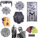 thumbnail image 2 of Ourwarm Halloween Party Black Lace Spiderweb Table Cloth 100cm Table Covers Window Hanging Horror Halloween Party Decoration, 2 of 4