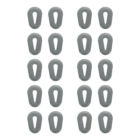 Uxcell 10 Pairs Glasses Ear Grip 14.4mm Anti Slip Eyeglass Ear Grips Hollow Type Gray