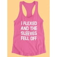 thumbnail image 3 of Flexed, The Sleeves Fell Off Racerback Tank Women -Smartprints Designs, Female Large, 3 of 4