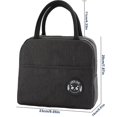 thumbnail image 2 of Cooler Food Container Bolsa de comestibles Cooler Thermal Lunch Box Bolsas de mano para Office Work School PicnicBlack, 2 of 2