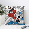 thumbnail image 6 of The Cuphead Show Throw Pillow Cover Decoration Pillow Case Cushion Home Decor for Home Sofa Couch 26"x26", 6 of 7