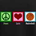thumbnail image 3 of CafePress - Peace Love Basketball Women's Dark Pajamas - Women's Short Sleeve Print T-Shirt and Pants Dark Cotton Pajama Set, 3 of 7