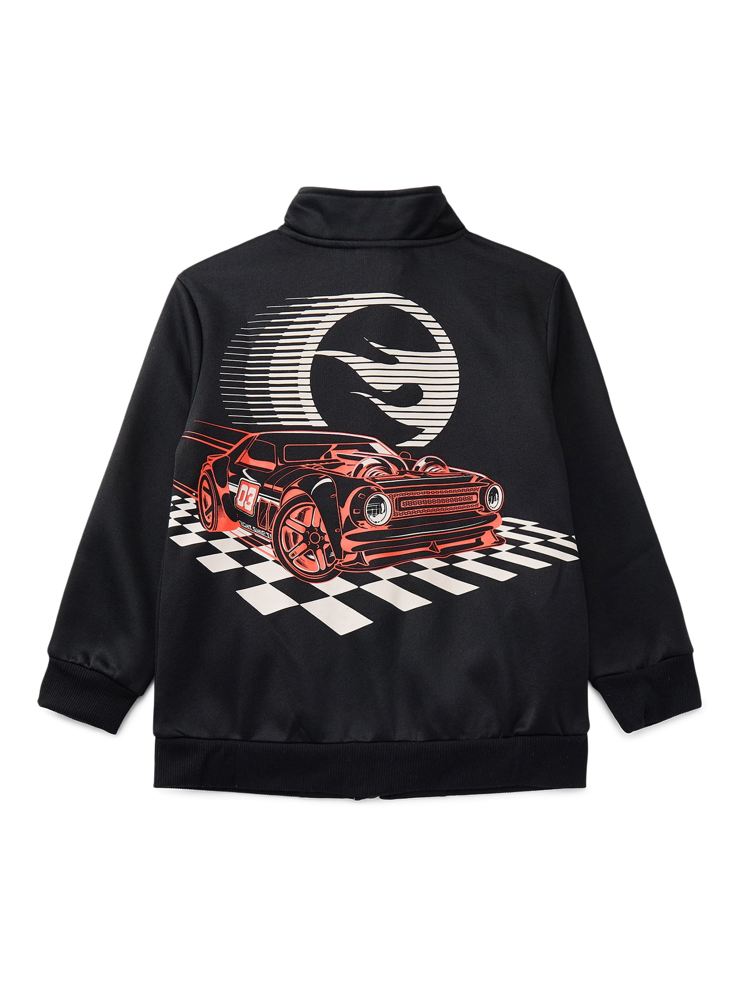 Hot Wheels Boys Graphic Full-Zip Track Jacket with Long Sleeves, Sizes 4-18