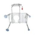 Drive Medical Padded Seat Transfer Bench with Commode Opening