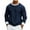 Navy, variant on Mens Knitted Waffle Shirts Long Sleeve Casual Crew Neck Ribbing Edge Pullover Fashion Classic Lightweight Color Block Shirts