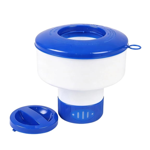 ACDANC Pool Chlorine Floater, 7" Diameter Floatation Device Can Accommodate 3" Tablet Chemical Dispenser, Applicable to Swimming Pools, Spas, Hot Tubs (Foldable)