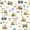 Yellow Blue, variant on Castle Fairy Construction Truck Pattern Twin Sheet Sets 3pcs for Kids, "Work" Art Bedding for Bedroom, Yellow Blue