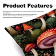 thumbnail image 2 of Mushroom Velvet Throw Pillow Covers with Unique Patterns - Set of 2 Throw Pillow Inserts Included for Home Decor, 16x16, 18x18, 20x20 Inches, 2 of 6