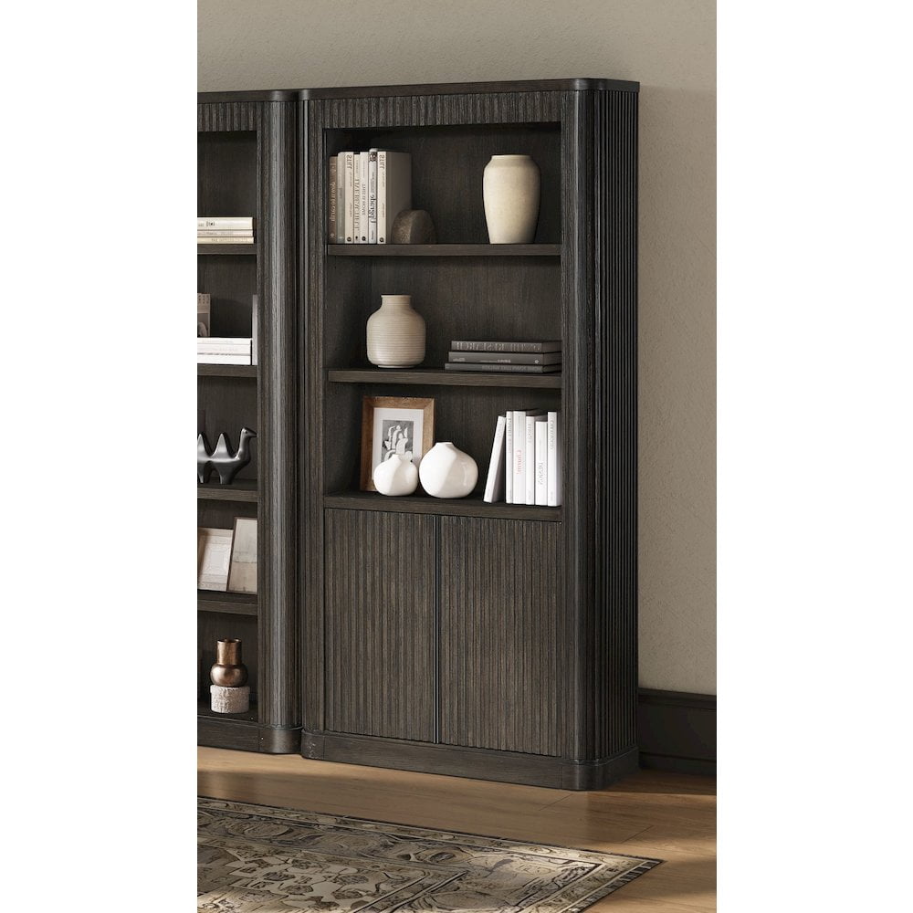 Martin Furniture Tulane Executive Bookcase With Doors, Brown