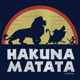 thumbnail image 2 of Boy's Lion King Hakuna Matata Silhouette  Graphic Tee Navy Blue X Small, 2 of 4