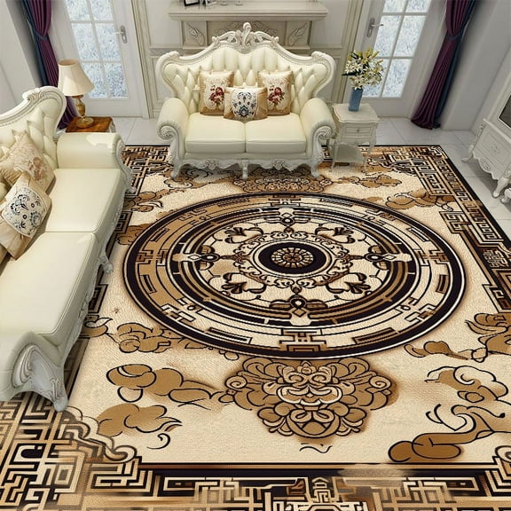 Modern Living Room Rugs Luxury Carpets for Bedroom Non-slip Large Size ration Rugs Washable Balcony