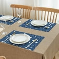 thumbnail image 3 of Blue Sun Moon Cloud Planet Eye Star Pattern Summer Placemats Table Placemats Set Of 4-Linen Kitchen Washable Placemats Table Mats 11.8"x17.7" Non-Slip Heat Resistant, 3 of 6