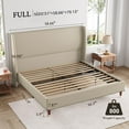 thumbnail image 3 of Merluxy Full Bed Frame with 51.2" Wingback Headboard,Linen Upholstered,No Box Spring Needed,Brown, 3 of 8