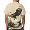 thumbnail image 5 of LAOLIUSN Funny USA Bald Eagle T-Shirt American Flag Style Graphic Tee Shirt，S-4XL, 5 of 7