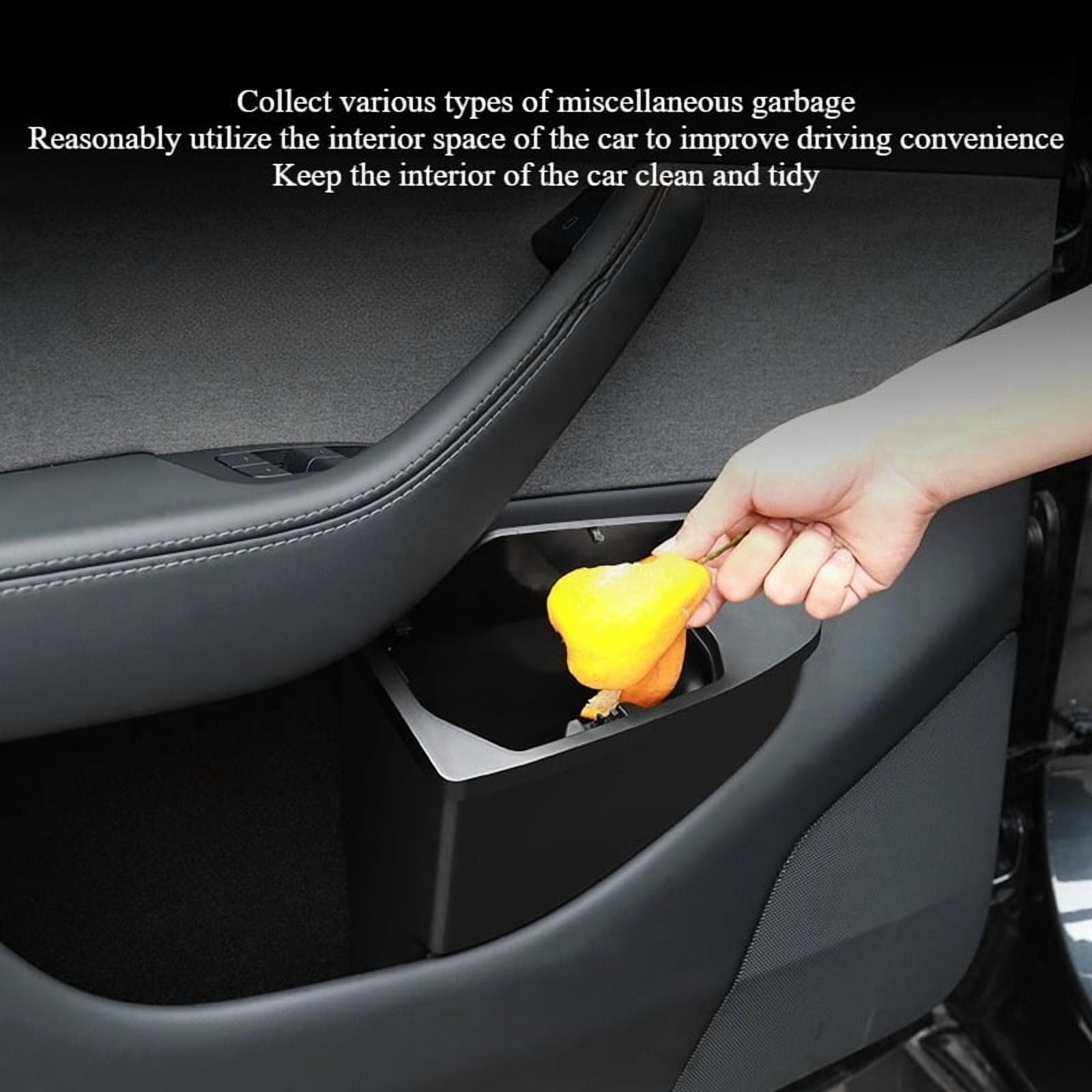 Front Door Storage Trash Can for Tesla Model Y Juniper 2025 Car Door Storage Box Multi Functional Storage Box Car Accessories