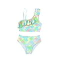 thumbnail image 2 of ASFGIMUJ Toddler Girls Swimsuit One Shoulder Bikini Sets Sport Swimwear Beach Girls Bathing Suit,2 Piece,Size 9-10Y, 2 of 7