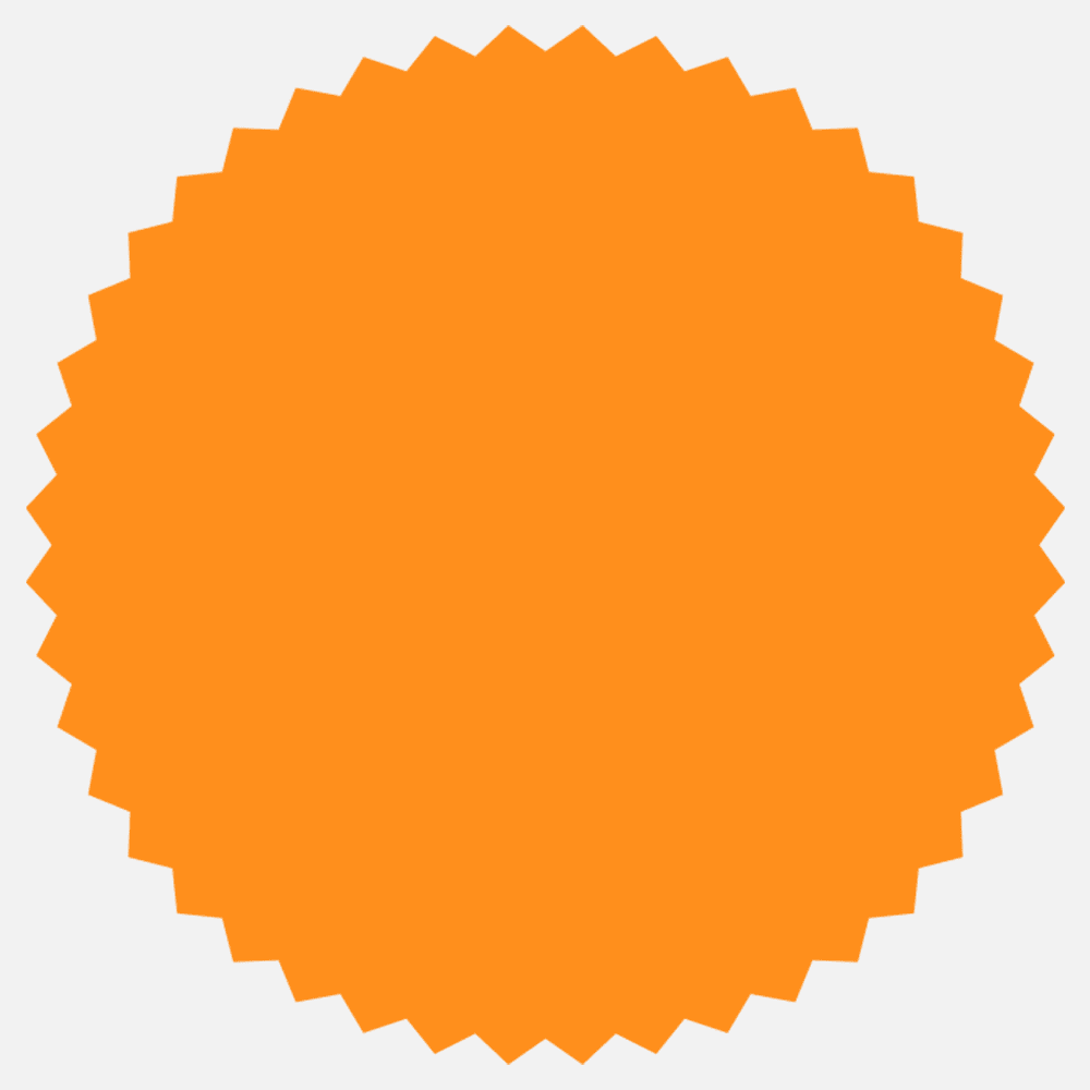 JAM Paper Standard Label Rolls, Burst, 2.25 Inch Seal, Neon Orange, 125 Labels/Roll