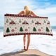 thumbnail image 4 of Toalla de playa de microfibra para hombres y mujeres, toalla de playa de renos, Papá Noel, vista nocturna de Navidad, natación, secado rápido, decoración del hogar, regalo para niños, 4 of 4