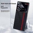 thumbnail image 3 of For ZTE nubia Z60 Ultra Case Leather + PC Hard Phone Cover Carbon Fiber Texture - Black Yellow, 3 of 4