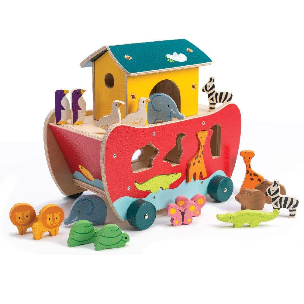 Tender Leaf Toys Wooden Noah's Shape Sorter Ark Playset