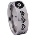 thumbnail image 4 of 9 and 8 Ball Billards Couple Tungsten Carbide Ring, 4 of 10