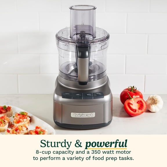 Cuisinart 8 Cup Food Processor, 350W Motor, Gunmetal - FP-8GMP1