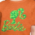 thumbnail image 3 of Barbie - St. Patrick's Day Shamrock Pattern Logo - Toddler And Youth Girls Short Sleeve Graphic T-Shirt, 3 of 5
