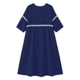 thumbnail image 6 of Puyaiuu Womens Summer V Neck 3/4 Sleeve Casual Midi Dress With Cutout Detail Navy S Gift, 6 of 7