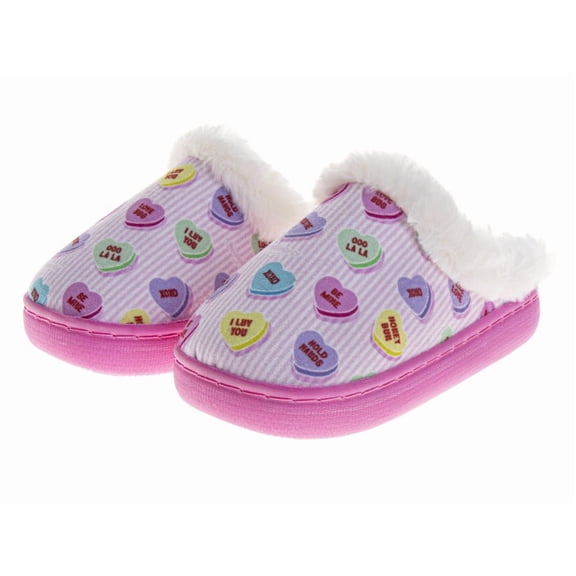Sweethearts Toddler Comfy Slippers , Pink Multi, Size: 1