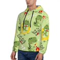 thumbnail image 3 of Wukai Cute Dinosaurs Cartoon Print Men Hoodies Fleece Sweatshirts Long Sleeve Sweaters Pullover Fall Outfits Winter Clothes-3X-Large, 3 of 7